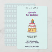 Grote verjaardagstaart met kaarsen kaart (Voorkant / Achterkant)