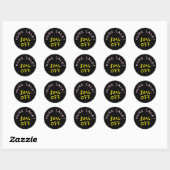 "GROTE VERKOOP!" "80% OFF" Ronde sticker (Vel)