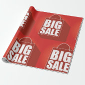 Grote Verkoop Rode Retail Bag Design Cadeaupapier (Uitgerold)