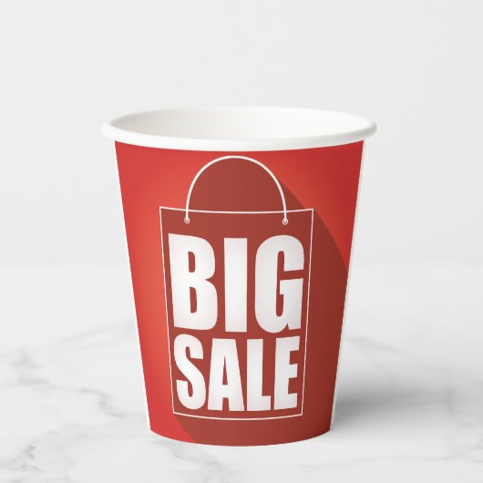 Grote Verkoop Rode Retail Bag Design Papieren Bekers (Voorkant)