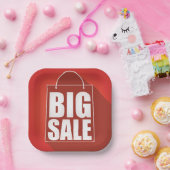 Grote Verkoop Rode Retail Bag Design Papieren Bordje (Feest)