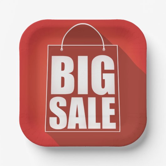 Grote Verkoop Rode Retail Bag Design Papieren Bordje (Voorkant)