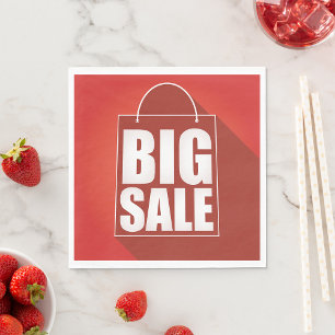 Grote Verkoop Rode Retail Bag Design Servet