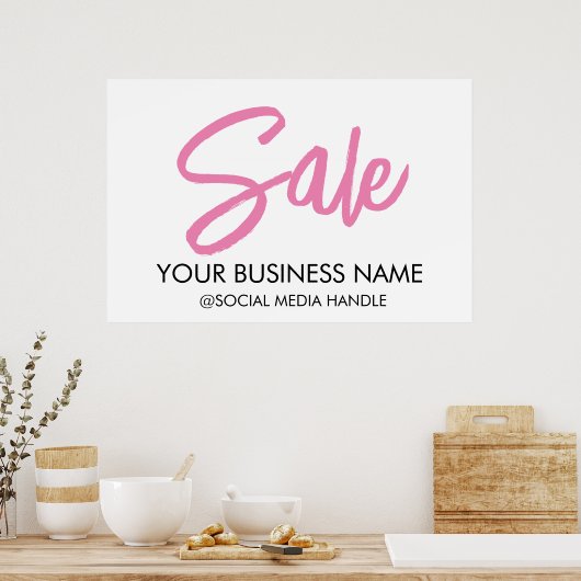 Grote verkoop Sign Bedrijfsnaam voor winkels Poster (Keuken)