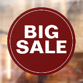 Grote Verkoopvenster Cling Raamsticker (Vel 2)