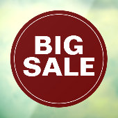 Grote Verkoopvenster Cling Raamsticker (Vel 3)