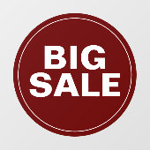 Grote Verkoopvenster Cling Raamsticker (Vel)