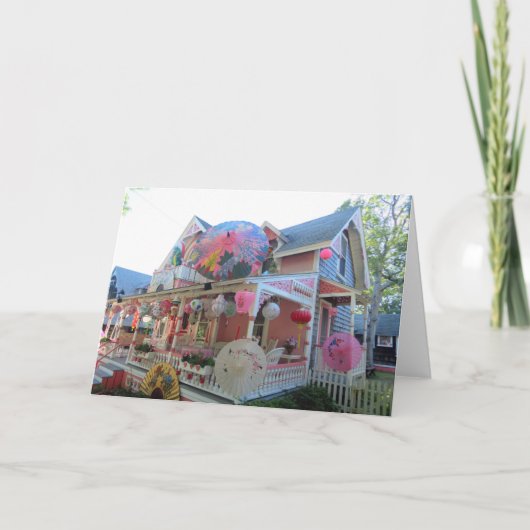 Grote verlichting in roze - Martha's wijntuin Kaart (Voorkant)