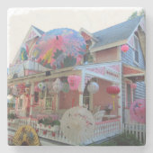 Grote verlichting in roze - Martha's wijntuin Stenen Onderzetter (Voorkant)