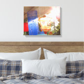 Grote verlichtingslampions - Martha's wijntuin Canvas Afdruk (Insitu (Slaapkamer))