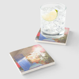 Grote verlichtingslampions - Martha's wijntuin Stenen Onderzetter