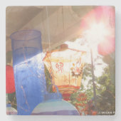 Grote verlichtingslampions - Martha's wijntuin Stenen Onderzetter (Voorkant)