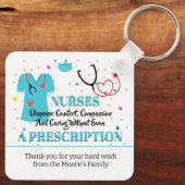grote Verpleegkundigen zoals u waardering label Sleutelhanger (Achterkant)