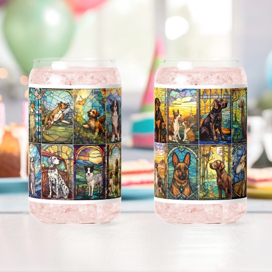 Grote verscheidenheid aan Hondenrassen Blikvorm Glas (Insitu (Verjaardag))