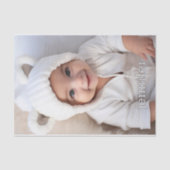 Grote verticale foto met minimale tekst tissuepapier (Voorkant)