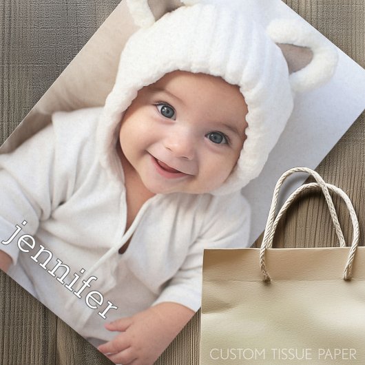 Grote verticale foto met minimale tekst tissuepapier