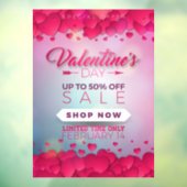 Grote Verticale zakelijke Valentijnsdag Raamsticker (Vel 3)