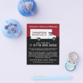 Grote verwijderingsVan, verwijderend Bedrijf Adver Flyer (Enkel)