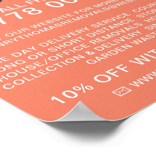 Grote verwijderingsVan, verwijderend Bedrijf Adver Poster (Hoek)