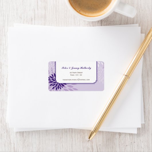 GROTE VERZENDLABELS :: moderne dahlia 1 L Etiket (Insitu)