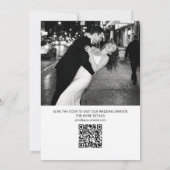 Grote Vet Datum Zwart Wit Koppel Foto Bruiloft Save The Date (Achterkant)