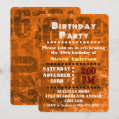 Grote vetgedrukte nummers op bruin Sinaasappel Ver Kaart (Voorkant / Achterkant)