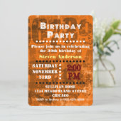 Grote vetgedrukte nummers op bruin Sinaasappel Ver Kaart (Staand voorkant)