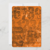 Grote vetgedrukte nummers op bruin Sinaasappel Ver Kaart (Achterkant)