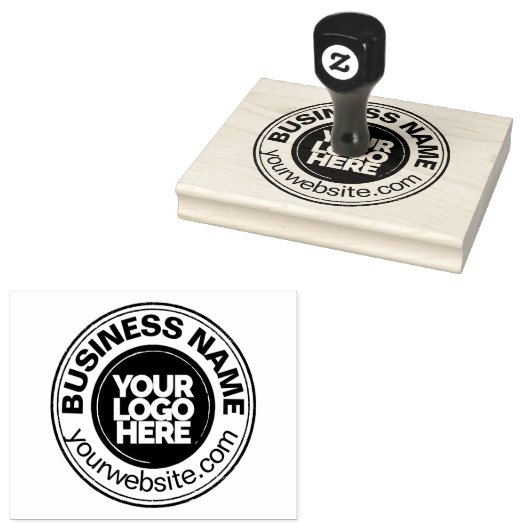 Grote Vetgedrukte Ronde Zakelijke Logo Aangepast Rubberstempel (Gestempeld)