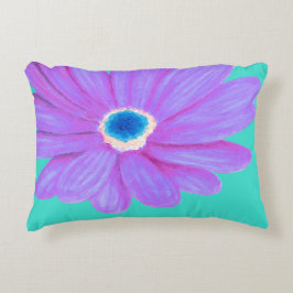 Grote Vetgedrukte Violette Bloem Accent Kussen