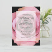 Grote Vette Paarse Lente Roos Verjaardag Kaart (Staand voorkant)