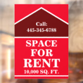 GROTE VETTE RUIMTE TE HUUR BORD Windowstickers Raamsticker (Vel 2)