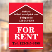 GROTE VETTE TE HUUR BORDEN Vastgoed Raamsticker (Vel 2)