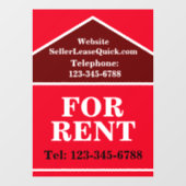 GROTE VETTE TE HUUR BORDEN Vastgoed Raamsticker (Vel)