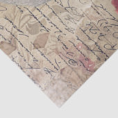 Grote Victoriaans Gotische Meisje & Bloemen Decoup Tissuepapier (Detail)