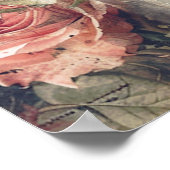 Grote Victoriaans Gotische Meisje & Bloemen Poster (Hoek)