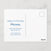 Grote Vier met foto's | 4e verjaardag Rocket Space Briefkaart (Achterkant)