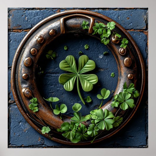 Grote vierbladige klaver poster (Voorkant)