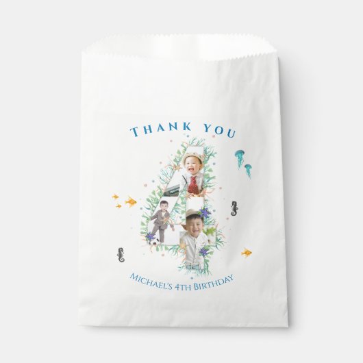 Grote vierde fotocollage op zaterdag onder het Zee Bedankzakje (Voorkant)