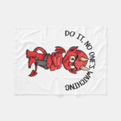 Grote viering met Little Demon Devil Grappig Quot Fleece Deken (Voorkant (Horizontaal))