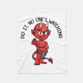 Grote viering met Little Demon Devil Grappig Quot Fleece Deken (Voorkant)