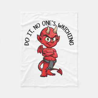 Grote viering met Little Demon Devil Grappig Quot Fleece Deken