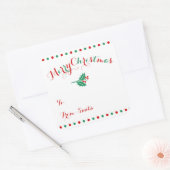 Grote Vierkante Kerstcadeautags Vierkante Sticker (Envelop)
