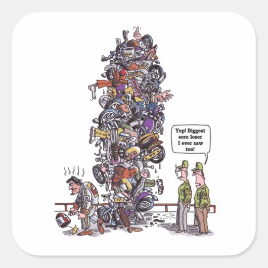 Grote vierkante stickers met de grootste sore Lose (Voorkant)