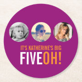 GROTE VIJF! 50 naam en fotosjablonen onderzetters (Voorkant)