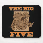 Grote vijf van Afrika Muismat (Voorkant)