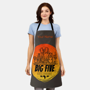 Grote Vijf van Afrika Safari  Olifant, Leeuw Schort