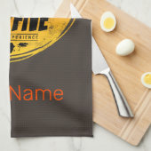 Grote Vijf van Afrika Safari  Olifant, Leeuw Theedoek (Quarter Fold)