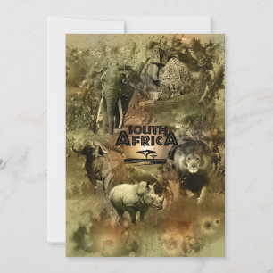 Grote Vijf van Zuid-Afrika Feestdagenkaart