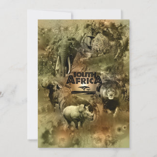 Grote Vijf van Zuid-Afrika Feestdagenkaart
